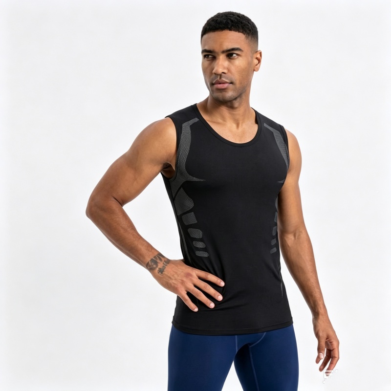 Aquatic Gym - Tank Top Kompresi Pria Baru, Kaos